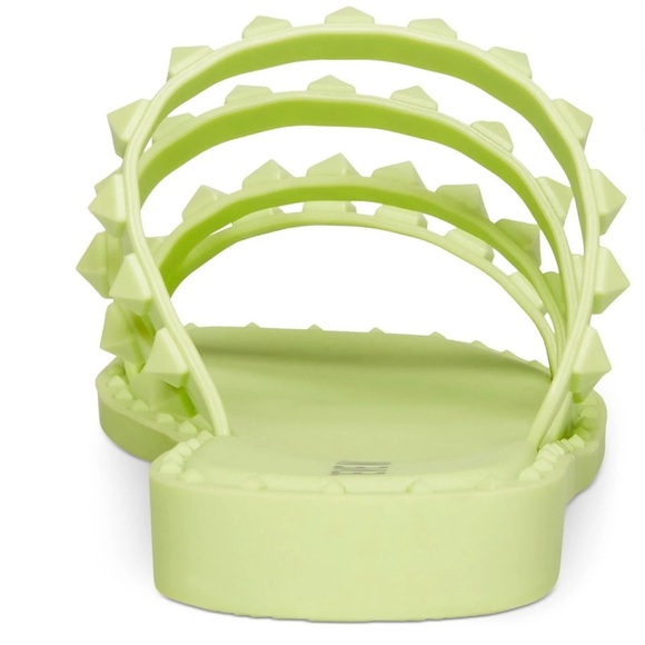 Steve Madden Skylar J Green Sandals with Studded Straps - Picture 4 of 8